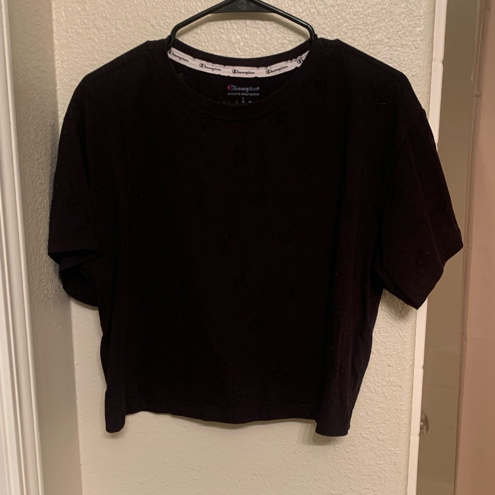Champion Black Crop Top